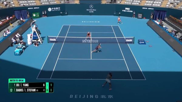 Xu Yifan and Yang Zhaoxuan win 34-shot rally in Beijing