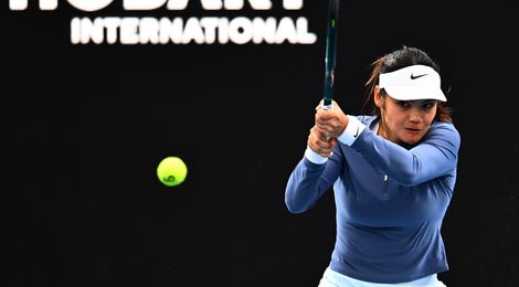 Emma Raducanu, 2026 Hobart R1 (Getty)