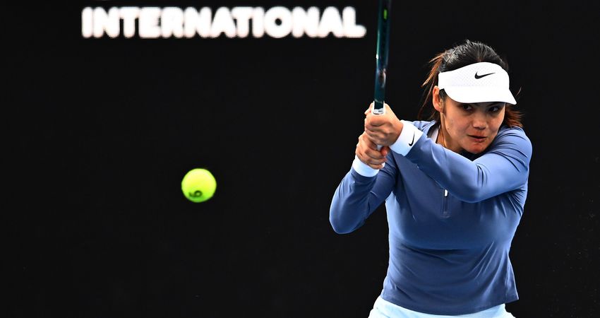 Emma Raducanu, 2026 Hobart R1 (Getty)